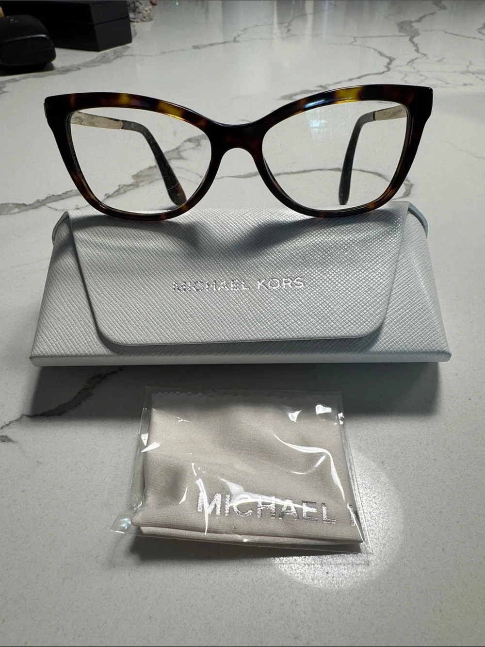 Dolce & Gabbana Brown Tortoise Cat Eye Glasses- prescription lenses with MK case - Picture 2 of 9